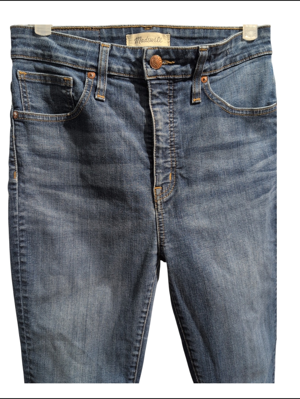 Madewell 10" High-Rise Skinny Jeans in Hayes Wash 28 - Picture 3 of 11